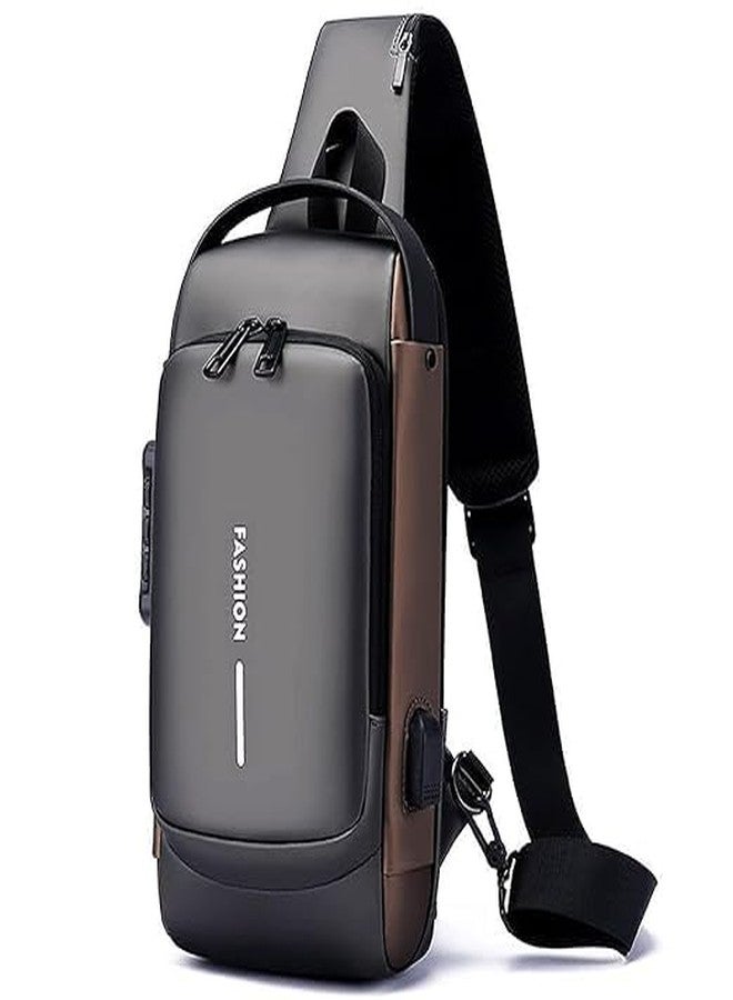 istore Anti-Theft Crossbody Sling Bag for Men & Women with USB Charging Port, Waterproof Messenger Chest Bag, Casual Shoulder Bag - Image 1